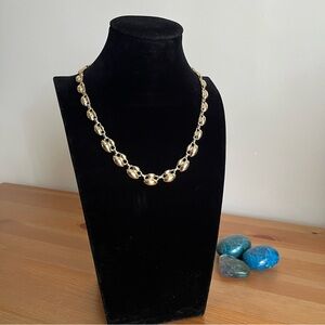 Vintage Napier Graduated Oval Gold-tone Necklace